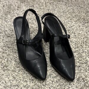 Black Slingback Heels